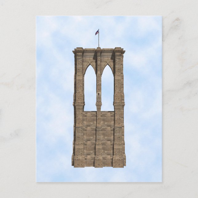 Pilar puente de Brooklyn: modelo 3D: postal (Anverso)