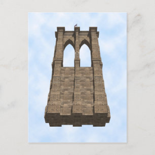 Pilar puente de Brooklyn: modelo 3D: postal
