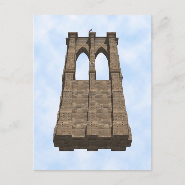 Pilar puente de Brooklyn: modelo 3D: postal (Anverso)