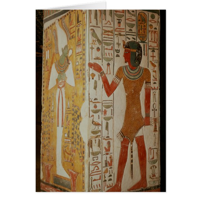 Pilar que representa Osiris y llevar del sacerdote (Frente)