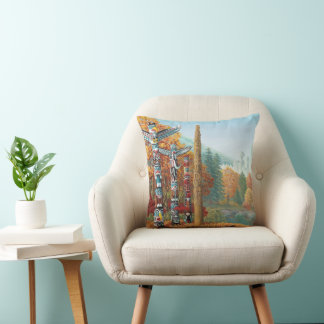 Pilares de arte de Vancouver Cojín decorativo Tote
