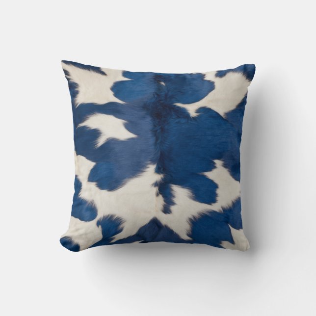 Pilares decorativos del Kilim azul: almohada de va (Anverso)