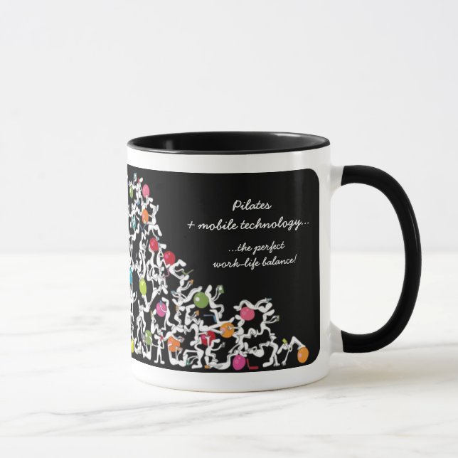 Pilates con la taza móvil de la tecnología, negra (Derecha)