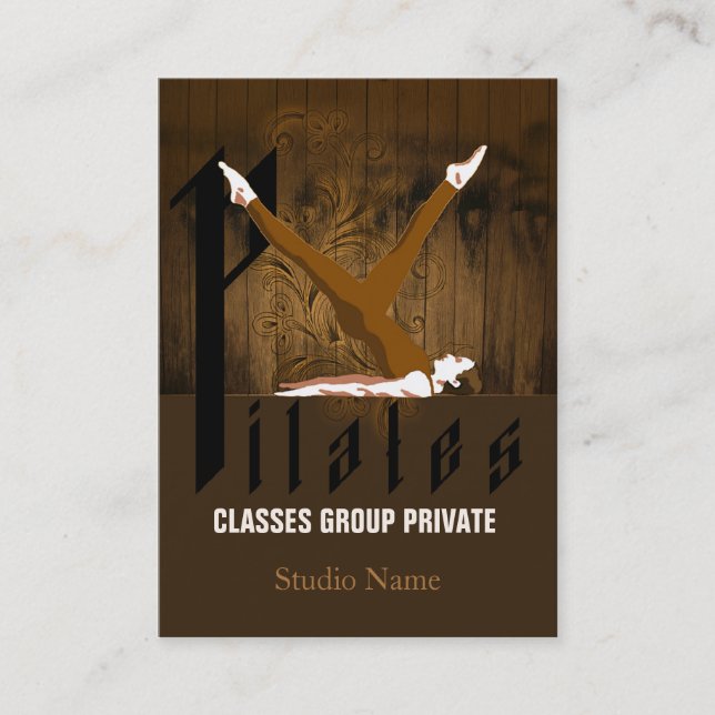 Pilates II - Negocio, tarjeta del horario (Anverso)