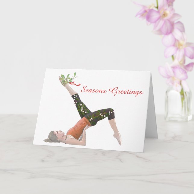 Pilates Navidades Tarjeta Bicicleta (Orquídea)