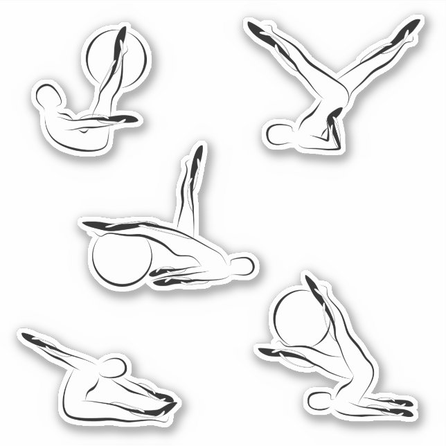 Pilates Scrapbook Stationery Pegatinas (Anverso)