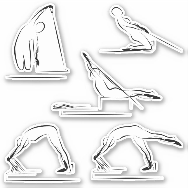 Pilates Scrapbook Stationery Pegatinas (Anverso)