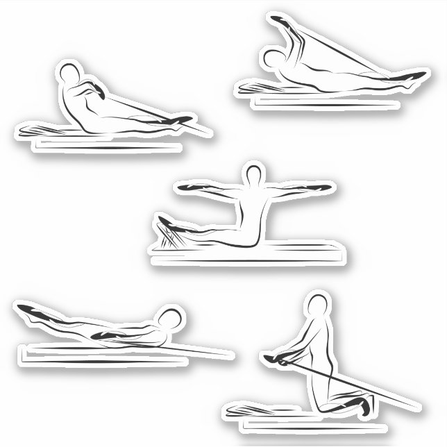 Pilates Scrapbook Stationery Pegatinas (Anverso)