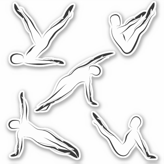 Pilates Scrapbook Stationery Pegatinas (Anverso)