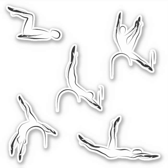 Pilates Scrapbook Stationery Pegatinas (Anverso)