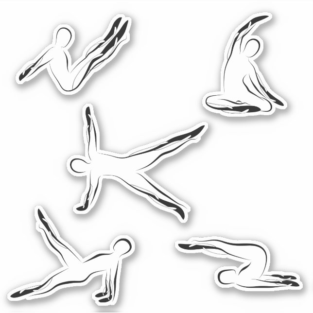Pilates Scrapbook Stationery Pegatinas (Anverso)