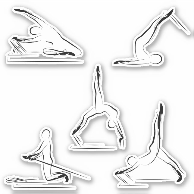 Pilates Scrapbook Stationery Pegatinas (Anverso)