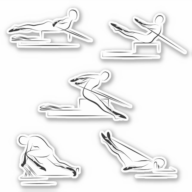 Pilates Scrapbook Stationery Pegatinas (Anverso)