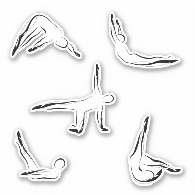 Pilates Scrapbook Stationery Pegatinas (Anverso)