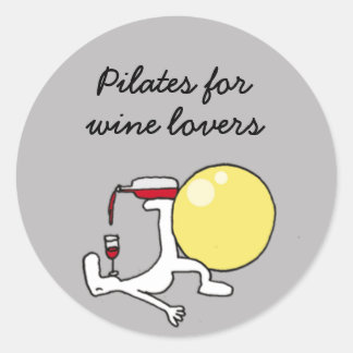 Pilatos para los amantes del vino pegatinas