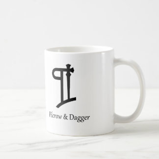 Pilcrow y taza de café de la daga