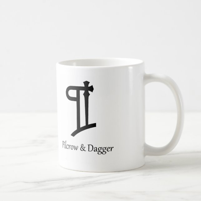 Pilcrow y taza de café de la daga (Derecha)