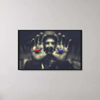 Píldora roja azul momento Awaken canvas arte de pa