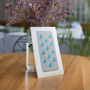 Píldoras azules en invitaciones de paquetes