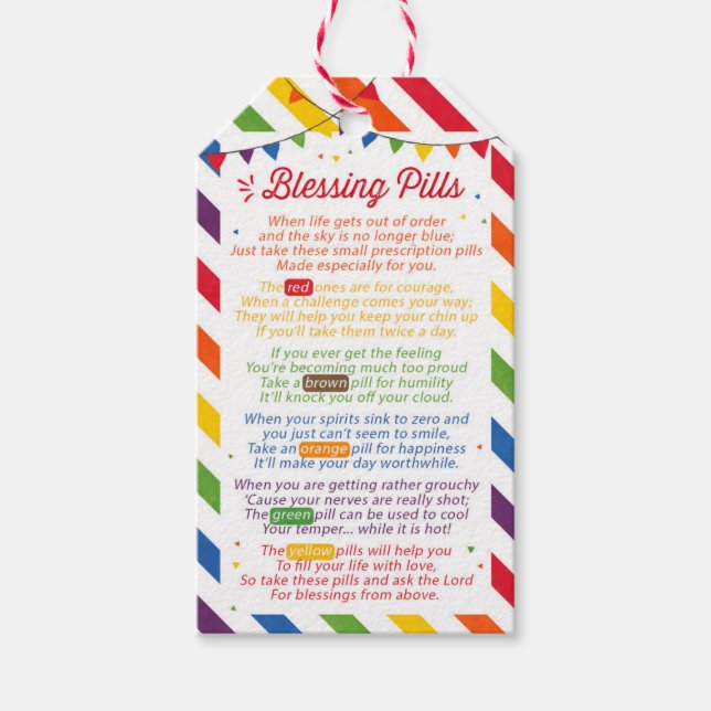 Píldoras benéficas Poem Gift Etiqueta (Anverso)