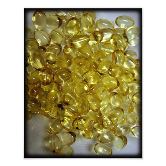 Píldoras de gel de aceite de foto macro (Frente)