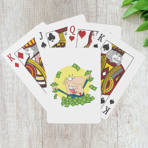 Pile de cartas de juego de dinero
