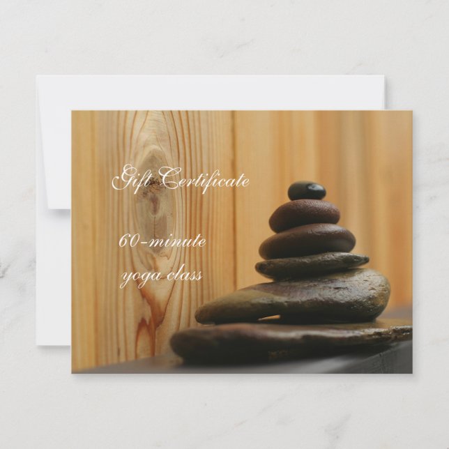 Pile de Meditation Stones Gift Certificate (Anverso)