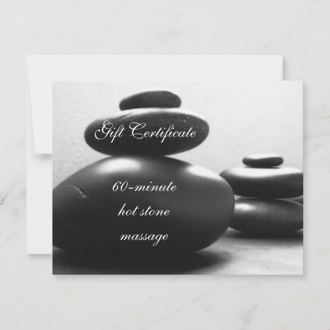 Piles de meditaciones Stones Gift Certificate (Anverso)