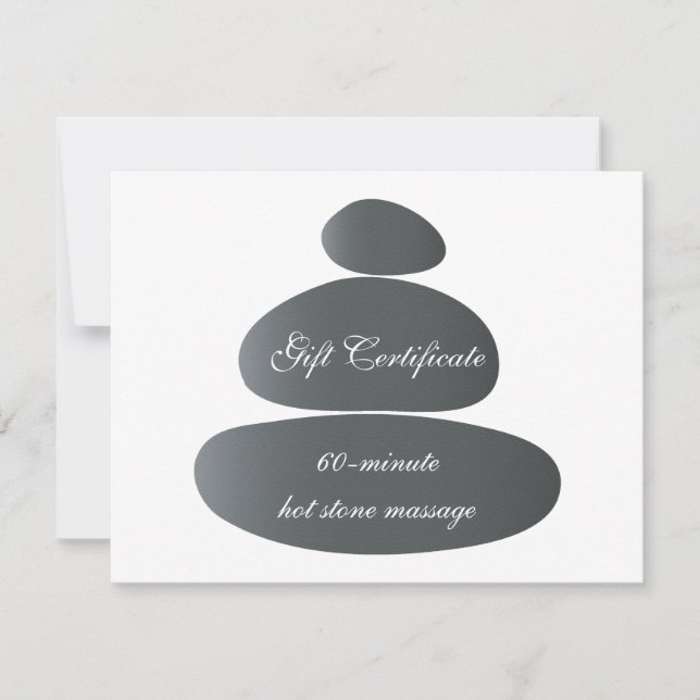 Piles de meditaciones Stones Gift Certificate (Anverso)