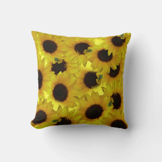 Piletas de girasol almohadas de girasol y decoraci