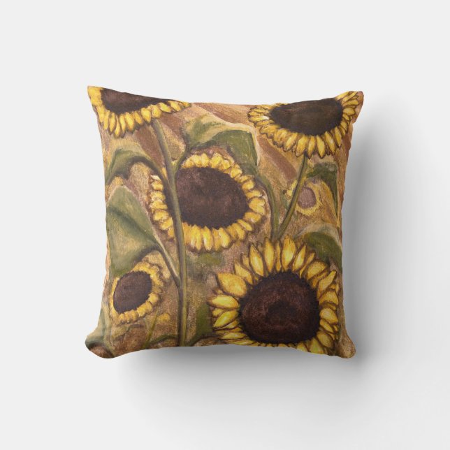 Piletas de girasol almohadas de girasol y decoraci (Anverso)