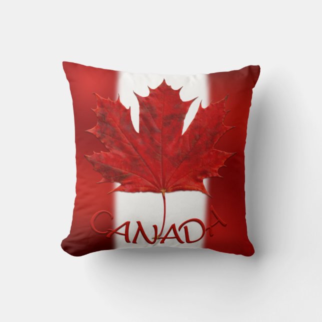Pillow Canadá: almohada de recuerdo con bandera ca (Anverso)