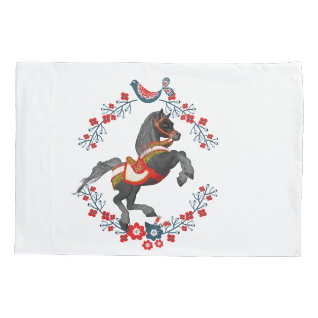 Pillow Funda Horse Floral (Reverso)