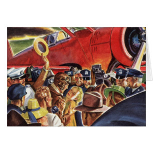 Piloto de Avión de Propulsión Única Vintage con Pa