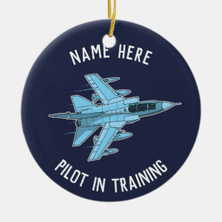 Piloto personalizado en el ornamento del jet del