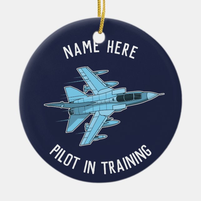 Piloto personalizado en el ornamento del jet del (Frente)