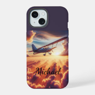 Piloto volando avión personalizado con nombre
