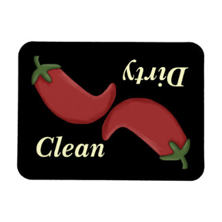 Pimenta de chile limpia o sucia imán para lavavaji