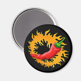 Pimienta chile con imán de llama