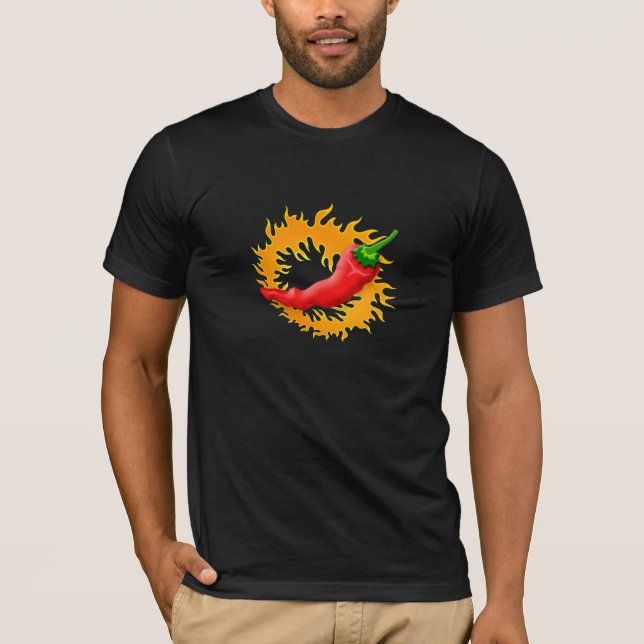 Pimienta chilli con camiseta con llama (Anverso)