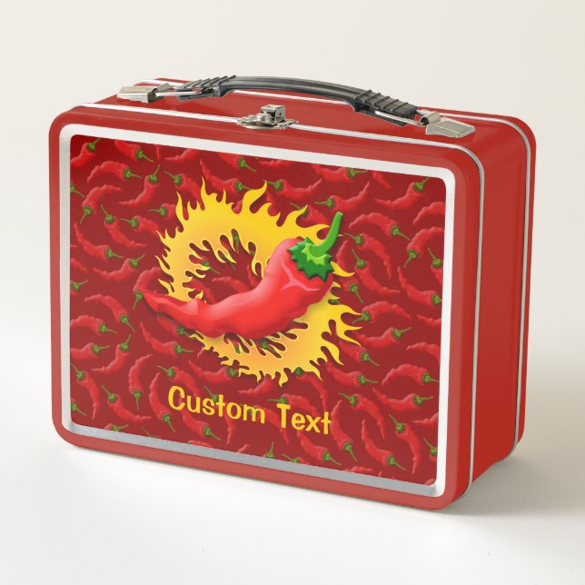 Pimienta con una caja de almuerzo Metalizado con l (Anverso)