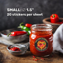 Pimienta de chile con etiqueta de corazón llamativ