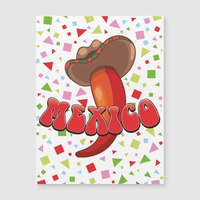 Pimiento chile México fiesta linda (Anverso)
