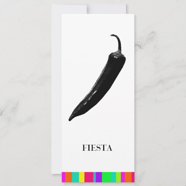 Pimiento picante mexicano de las invitaciones el | (Anverso)