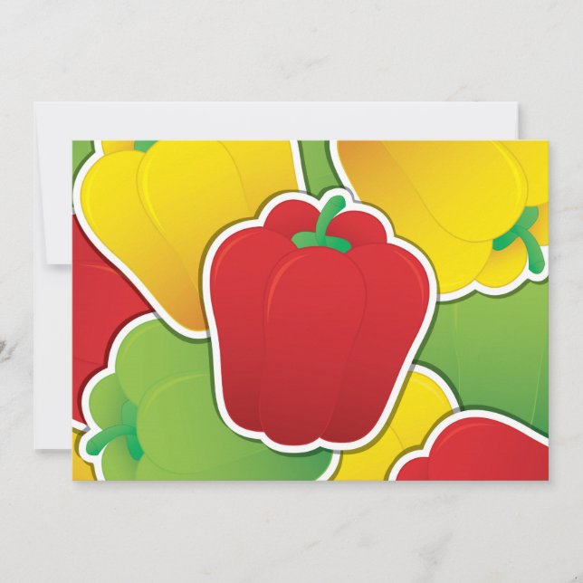 Pimientos de semáforo divertidos (Anverso)