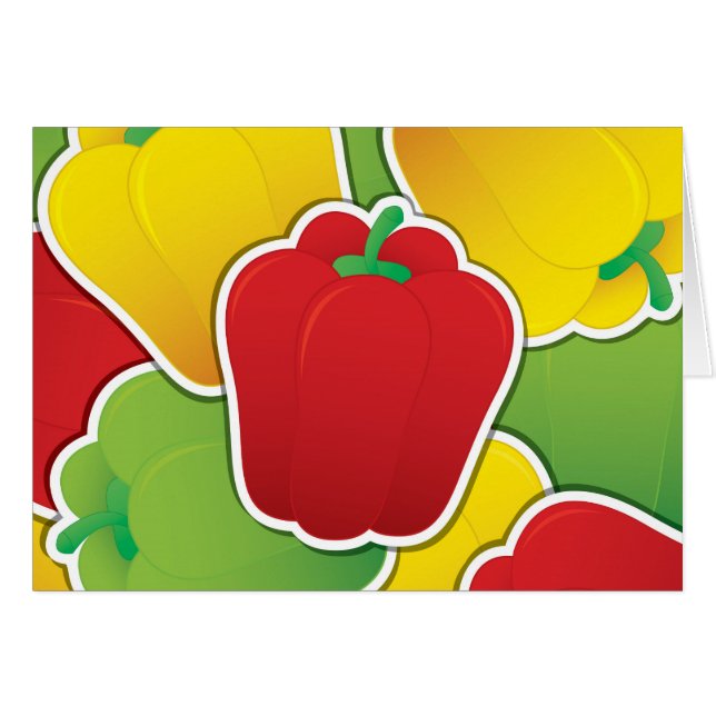 Pimientos de semáforo divertidos (Anverso (Horizontal))