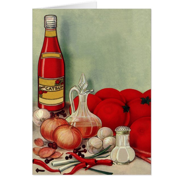 Pimientos de tomate de comida italiana de cosecha (Frente)