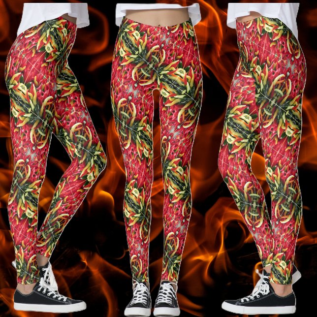 Pimientos picantes Modernos Leggings de diseño (Subido por el creador)