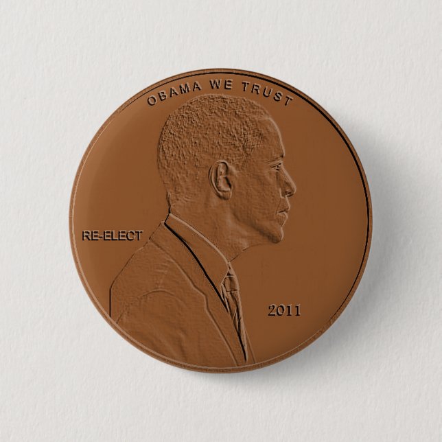 Pin 2011 del botón del penique de Barack Obama (Anverso)