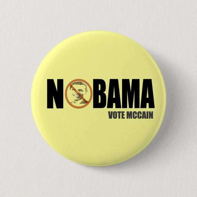 Pin anti divertido del botón de McCain Obama del (Anverso)